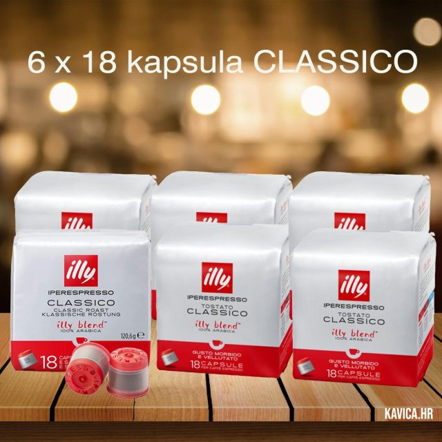 illy iperespresso classico 6X18