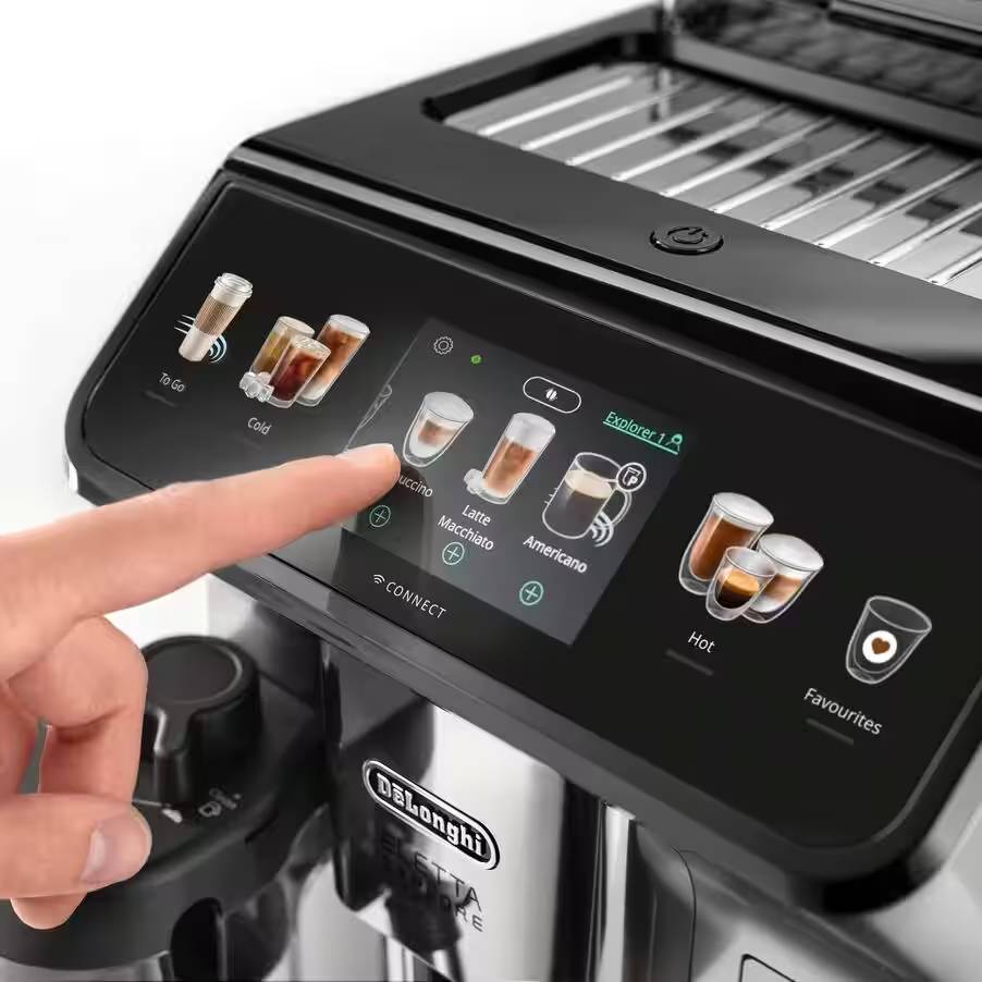 DeLonghi aparat za kavu automatski ECAM450.65.G Eletta Explore 19 bara TFT display App sivi - Slika 2